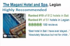 #1 of 51 Legian Hotels in Tripadvisor
